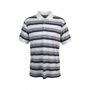 Pro Tour Golf XXL Men's Short Sleeve Polo Shirt Blue Stripe Preppy Sporty Casual